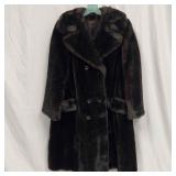 Esprit by North Bay Black Faux Fur Long Trent Coat
