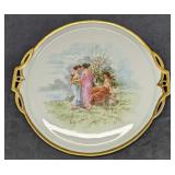 Vintage Porcelain Young Man With Maidens Platter