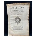1688 King Louis XIV Royal Decree