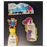 3 Absolut Vodka Peppar Advertising Art Pins / Broo