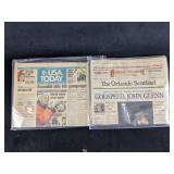 Historic News Papers John Glenn Return to Orbit