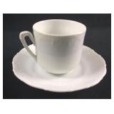 White Porcelain Tea Cup and Saucer