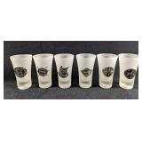 6 Princess Cruise Frosted Glass Double Shot Glasse