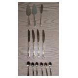 13 Vintage Gold Plated Flatware