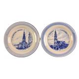 Two Zenith Gouda  Pottery Plate Plates Amsterdam