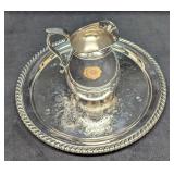 Vintage Silverplate Platter And Creamer Pitcher