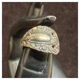 Bent Spoon Handle Hallmark LTD Silver Ring