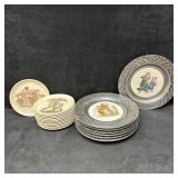 Collection of Kate Greenaway Decorative Plates Pew