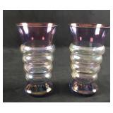 Vintage Art Deco Drinking Glasses Lot Of Two