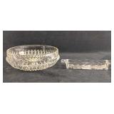 Glass Bowl and Butter Holder