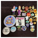 Mixed Lot of Vintage Pins Badges Buttons Disney Mu