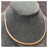 Sterling Silver 925 Stiff Choker Collar Necklace