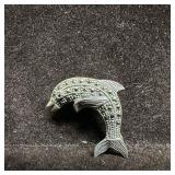 Marcasite Small Stone Sterling Silver Dolphin Broo