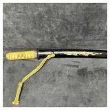 Dragon Gold Black Colored Katana Short Sword Dagge