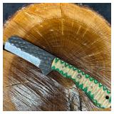 MHS Cutlery Knife Steel Blade Green and Tan P66