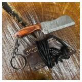 MHS Cutlery Keychain Cleaver Style Blade Knife Wit