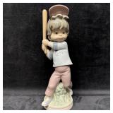 Lladro Porcelain Sport Billy Baseball Player Glaze