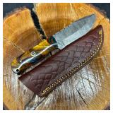 MHS Cutlery Fixed Blade Knife Q16 with Leather She