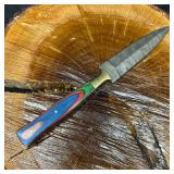 MHS Cutlery Fixed Blade Knife Spear Point Dagger S
