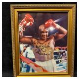 Framed Autographed Photograph of George Foreman Si