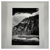 Black and White Landscape Photograph Print Mountai