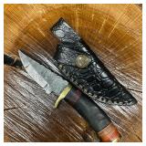 Small Fixed Blade Knife MHS Cutlery Curved Handle