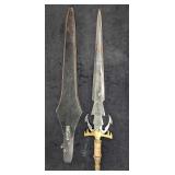 Vintage Decorative Fantasy Shard Sword With Scabba