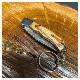 MHS Cutlery Keychain Steel Blade Pocket Knife Brow