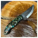 MHS Cutlery Straight Steel Blade Knife Black Multi