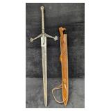 MHS Cutlery Fantasy Steel Sword With Leather Scabb