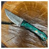 MHS Cutlery Fixed Layered Patterned Blade Knife P7