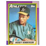1990 Rickey Henderson Topps Baseball Card