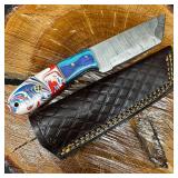 Blue Red White Swirl Colorway Design Handle MHS Cu