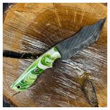 MHS Cutlery Clip Point Blade Knife P91 Green White