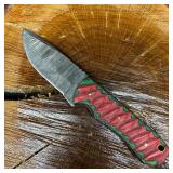 MHS Cutlery Fixed Steel Patterned Blade Knife P74