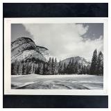 Mountain Golf Course Landscape Black and White Pho