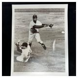 Black and White Baseball Action Analog Photo Print