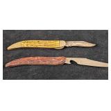 Two Vintage Fishing Knives Hook Remover Kent