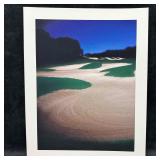 Fine Art Print Lithograph Golf Course Scenic Sand