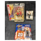 3 NASCAR Tony Stewart Figures And Ornament