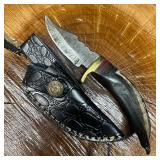 Small Fixed Blade Knife MHS Cutlery Horn Handle R2