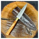 Fixed Blade Knife Spear Point Dagger Style MHS Cut