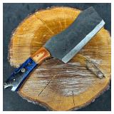 MHS Cutlery Cleaver Knife with Textured Blade Deco