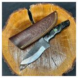 Black Colored Handle MHS Cutlery Fixed Textured Bl