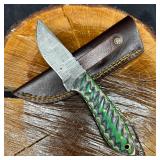 MHS Cutlery Fixed Blade Curved Handle Knife with S