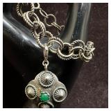 Etruscan Revival Style Glass Faux Stone Ornate Cha