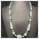 Murano Venetian Lamp Work Art Glass Light Blue Cop