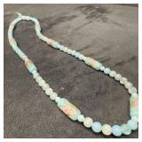 Murano Venetian Lamp Work Art Glass Light Blue Bea