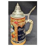 Lidded Beer Stein DBGM Man Playing Drum