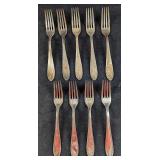 9 Retired Vintage BMF Silverplate Forks